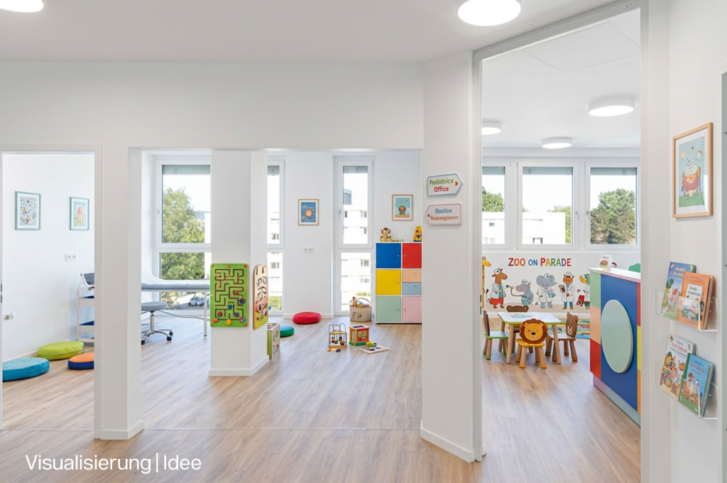 Ideale Fläche für eine Kinderarztpraxis oder Physiotherapiepraxis
